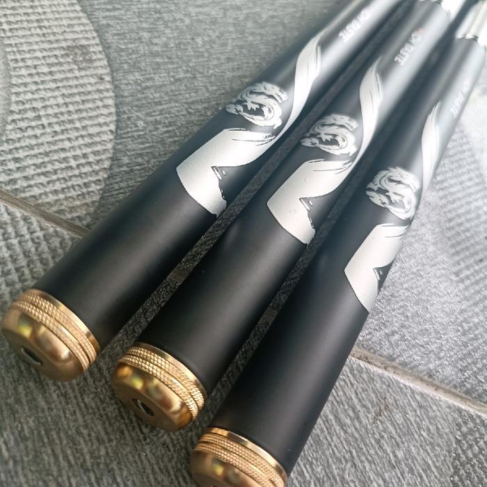 Joran Tegek Hubenjiang HITAM dengan High Carbon Tegek Kaku dan Ringan 6 H 19T - Panjang 270 cm