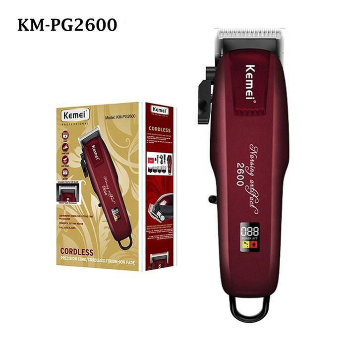 Sale Kemei Alat Cukur Rambut Elektrik Mesin Cukur Rambut Tanpa Kabel Hair Clipper Km-Pg2600 / Kemei