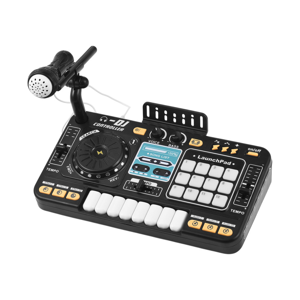 DJ Controller for Kids DJ Disc Player Electronic Keyboard BT DJ Mixer Table with Adjustable