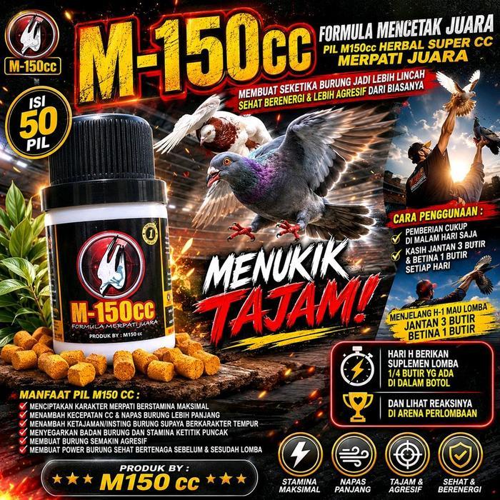 SUPLEMENT PIL M150 CC MERPATI BALAP dan KOLONGAN isi 50 butir Penggacor Burung seketika