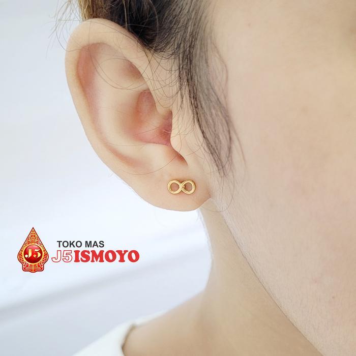 Anting Emas 10 Karat Tindik Infinity J5 Ismoyo