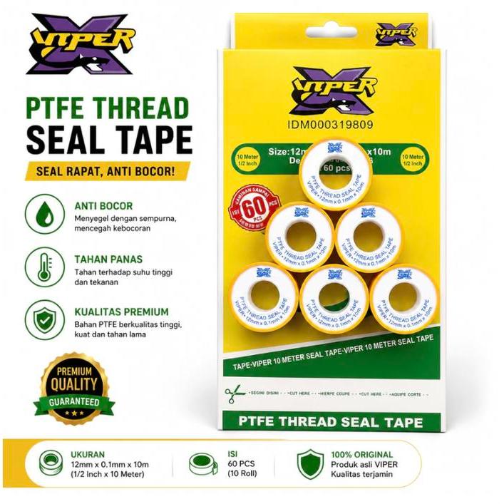 ( Per Pack 60pcs ) Sealtape VIPER Seal Tape Solatip Selotip Siltip TBA Kecil Viper TBA Seal Tape