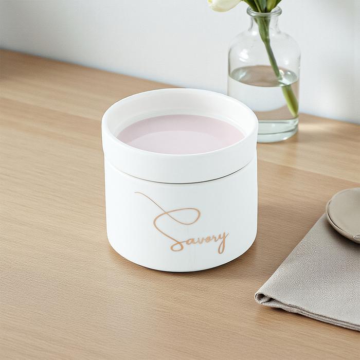 Appetite Neva Stoples Keramik Porcelain Stackable Set 2 pcs - Putih Toples Jar Food Container