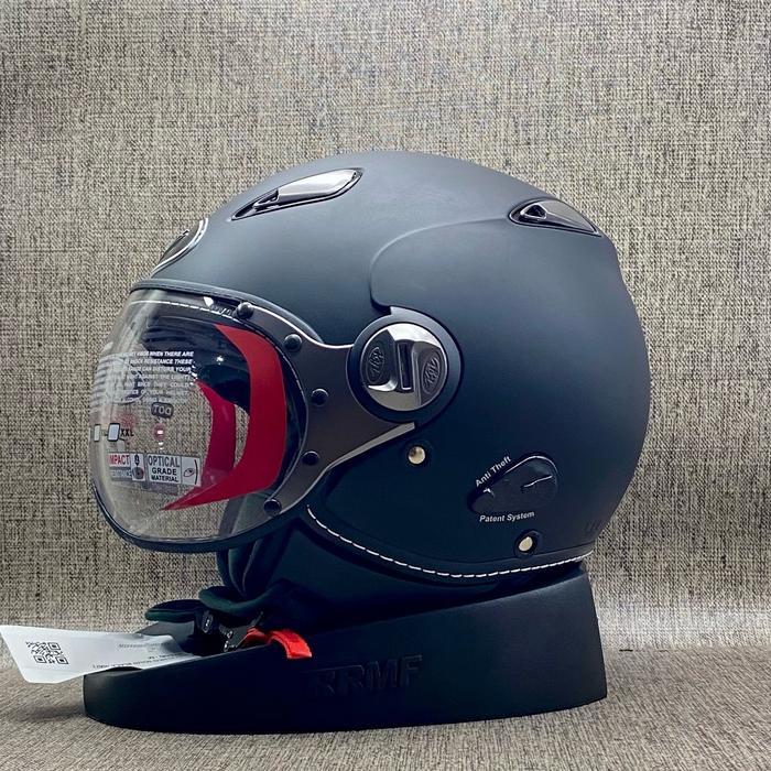 HELM KYT ELSICO Solid - KYT Helm Retro Ori KYT - Cewek Cowok Termurah