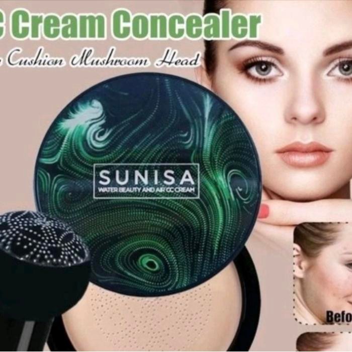 KJ SUNISA Cream Concealer Water Beauty waterproof Foundation viral bedak compact powder