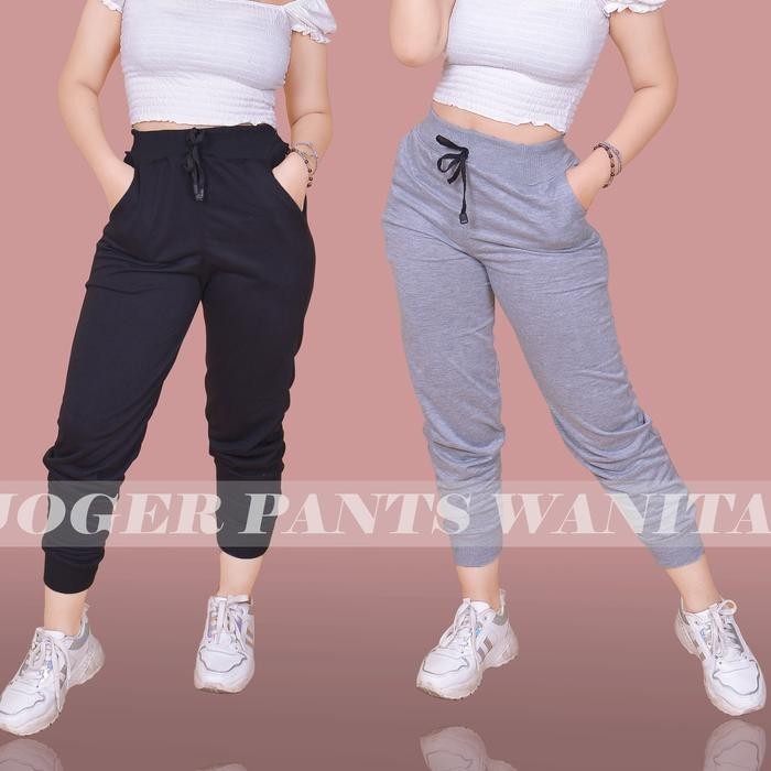 m0np Celana Jogger Pria Wanita Trening Standar Terening Karet Bawah Training Trining Dewasa