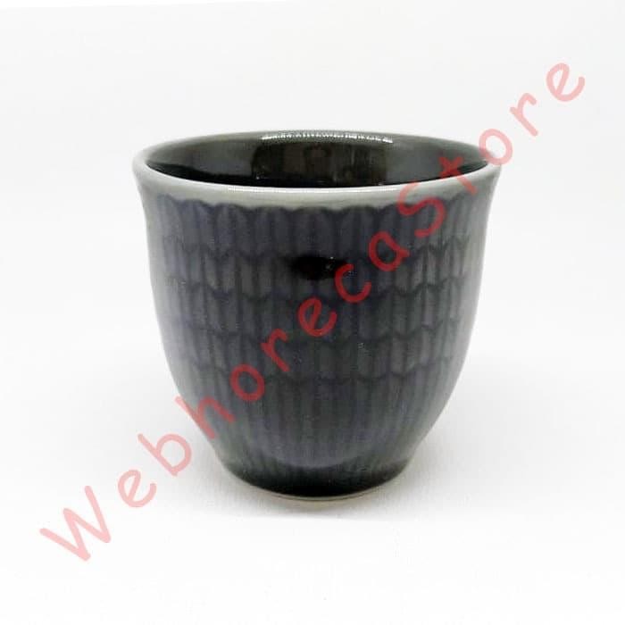 Blanc Egg Cup / Tempat Saji Telur Rebus Cangkir Arak Sloki Keramik - Charcoal