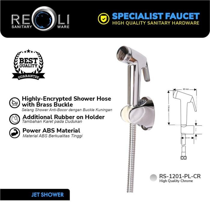 Reoli RS-1201-PL-CR Chrome Jet Shower / Shower Bidet / Shower Cebok