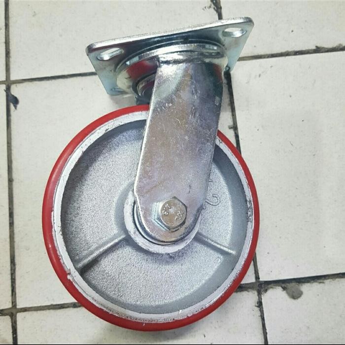 NEW - Roda Pu Heavy Duty 5 inch hidup roda troli 5" pu heavy duty