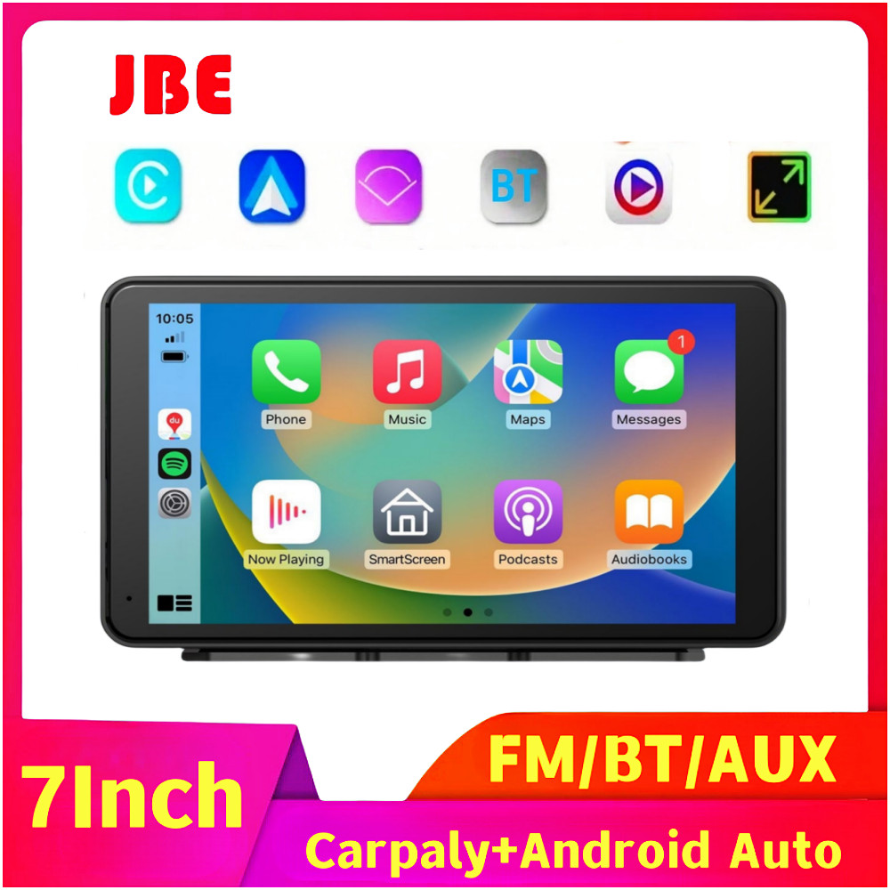 Universal 7 Inch Smart Car Mirror Video Player Wireless Carplay And