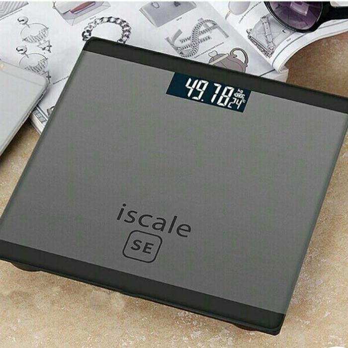 timbangan badan iscale digital lcd & temperature