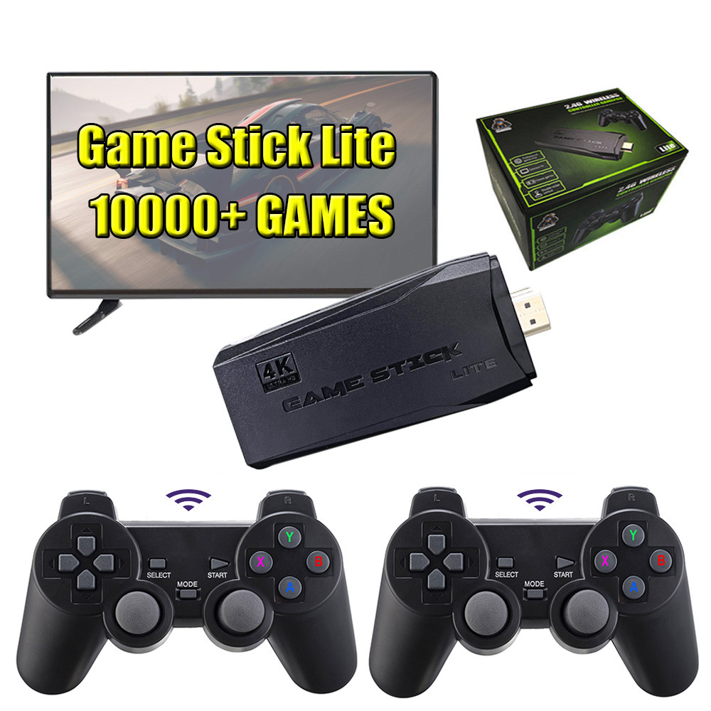 Video Game Console Game Stick Lite 4K 20000 Games HD Retro Classic Arcade Emulador Wireless TV Gamin