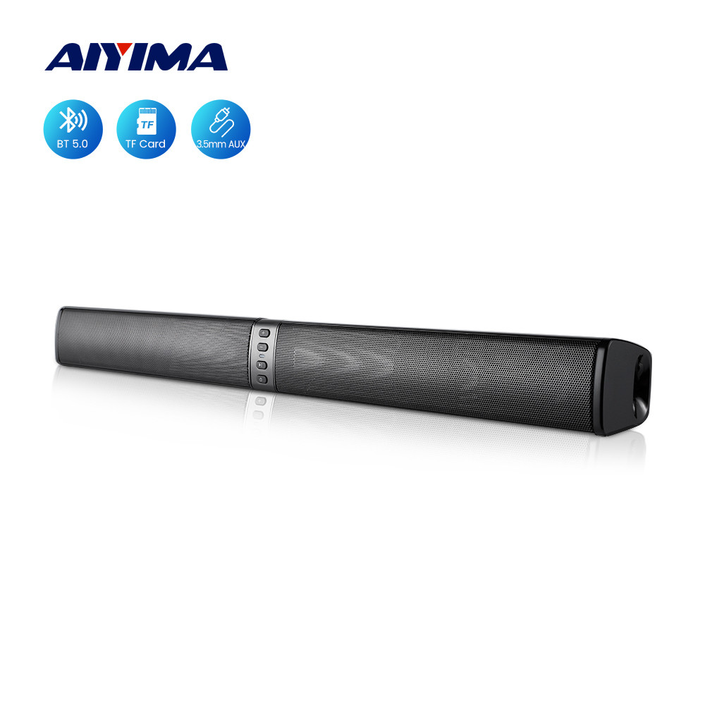 AIYIMA Portable Bluetooth Speaker Audio 40W Wireless Surround Soundbar TV Detachable Speaker Soundba