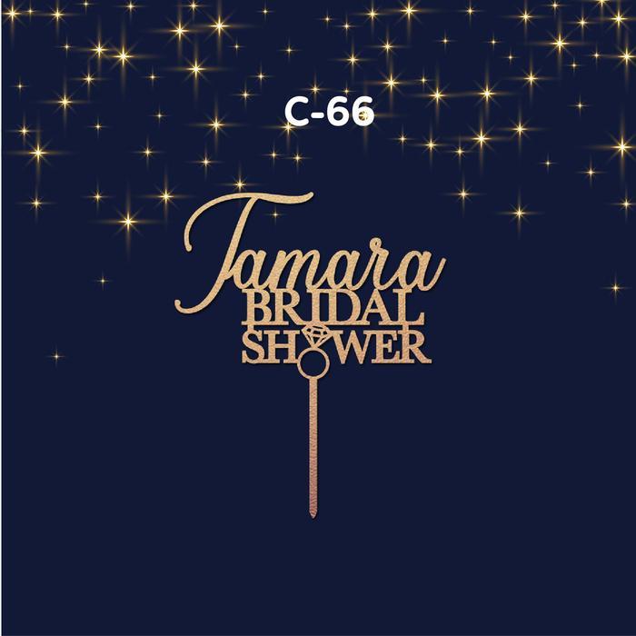 BRIDAL SHOWER CAKE TOPPER / TOPPER CUSTOM / HIASAN KUE / BRIDE TO BE