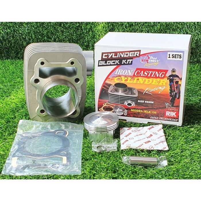 BLOK BORE UP / CYLINDER BORE UP KAWASAKI KLX 150 / D'TRACKER SIZE 63MM ( 180cc ) & 66MM ( 200cc )