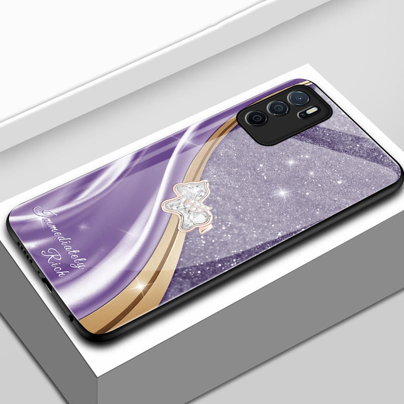 Casing Hp Untuk OPPO A16 A16s A54s Case Casing pola Diamond Pony Kasing HP Kesing keras kaca Silikon