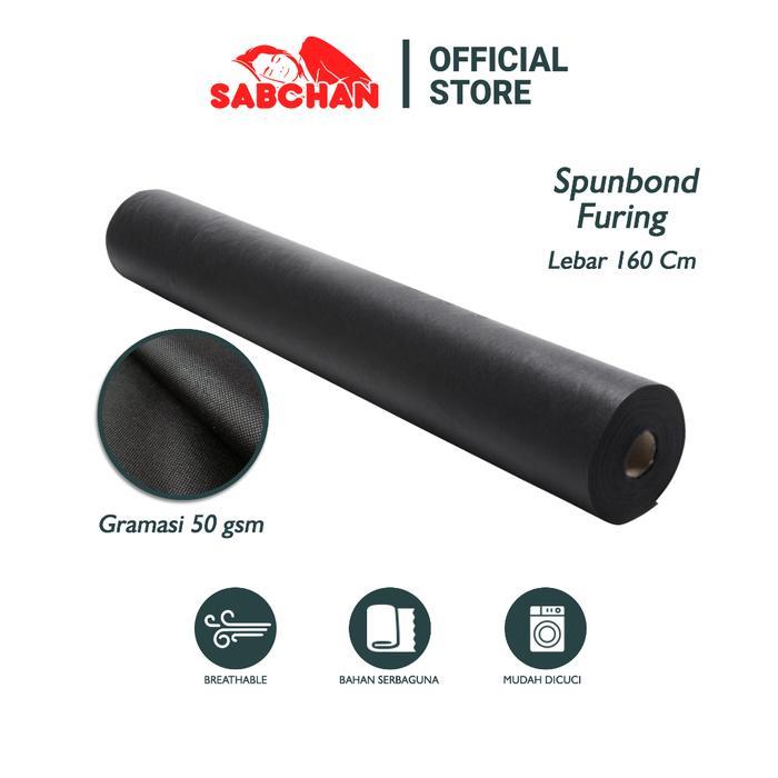 OBRAL Kain Spunbond 50 Gsm Kain Furing Hitam Meteran