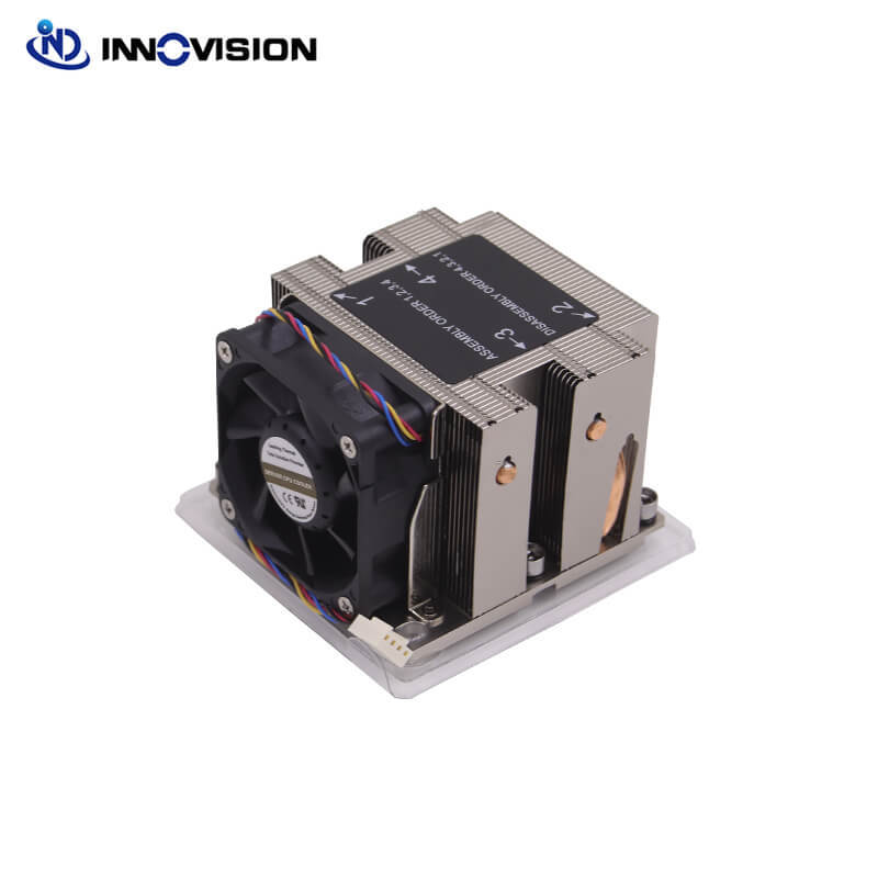 JUAL  LGA3647 square 2u four heat pipe heatsink with fan for 2u 3u 4u workstation server thermal CPU