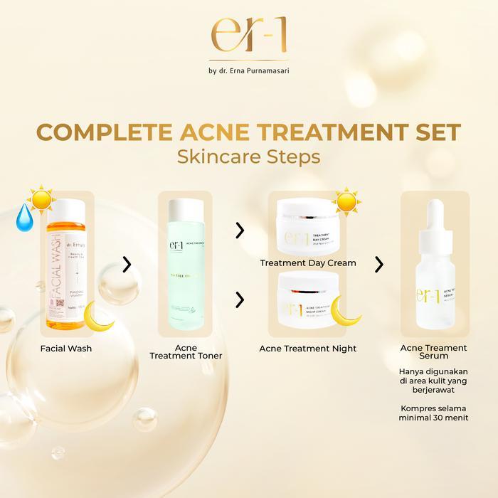 wptn- Er-1 Clear Acne Set 3 Pcs - Paket Skincare Kulit Berjerawat - Day Cream Night Cream