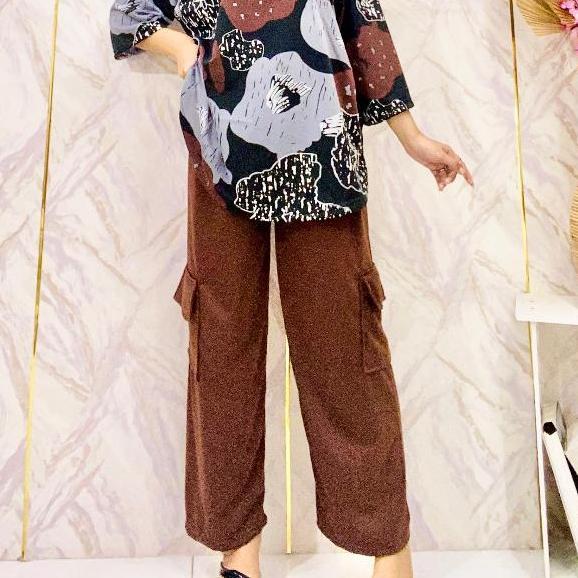 ttir- Befa - Oneset Kaos Lanicha / Setcel Wanita Premium / Setelan Kaos Oversize Lanicha