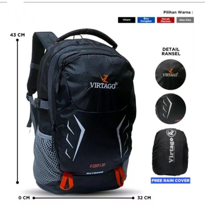Virtago Tas Semi Carrier Outdoor Volume 40 Liter Tas Sekolah Tas Kuliah Slot Laptop