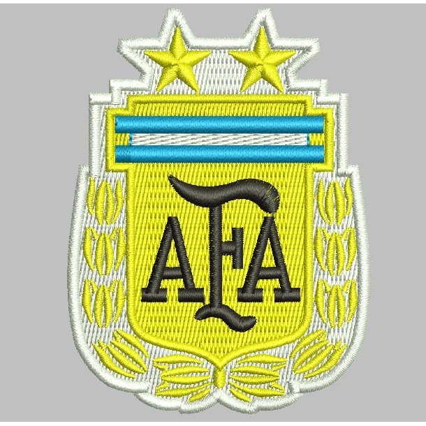 DD-288 PATCH BORDIR AFA ARGENTINA NATIONAL FOOTBALL BINTANG 2 LOGO EMBROIDERY