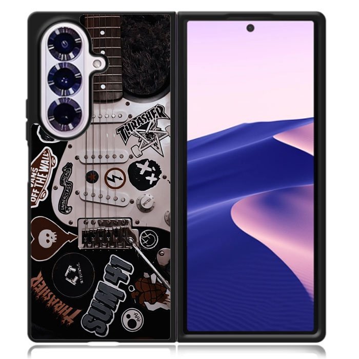 Sticker-Bomb Strat Thrasher x Vans CN0130 Casing Custom Samsung Galaxy Z Fold 7 6 5 4 3 SE ,  Z Flip