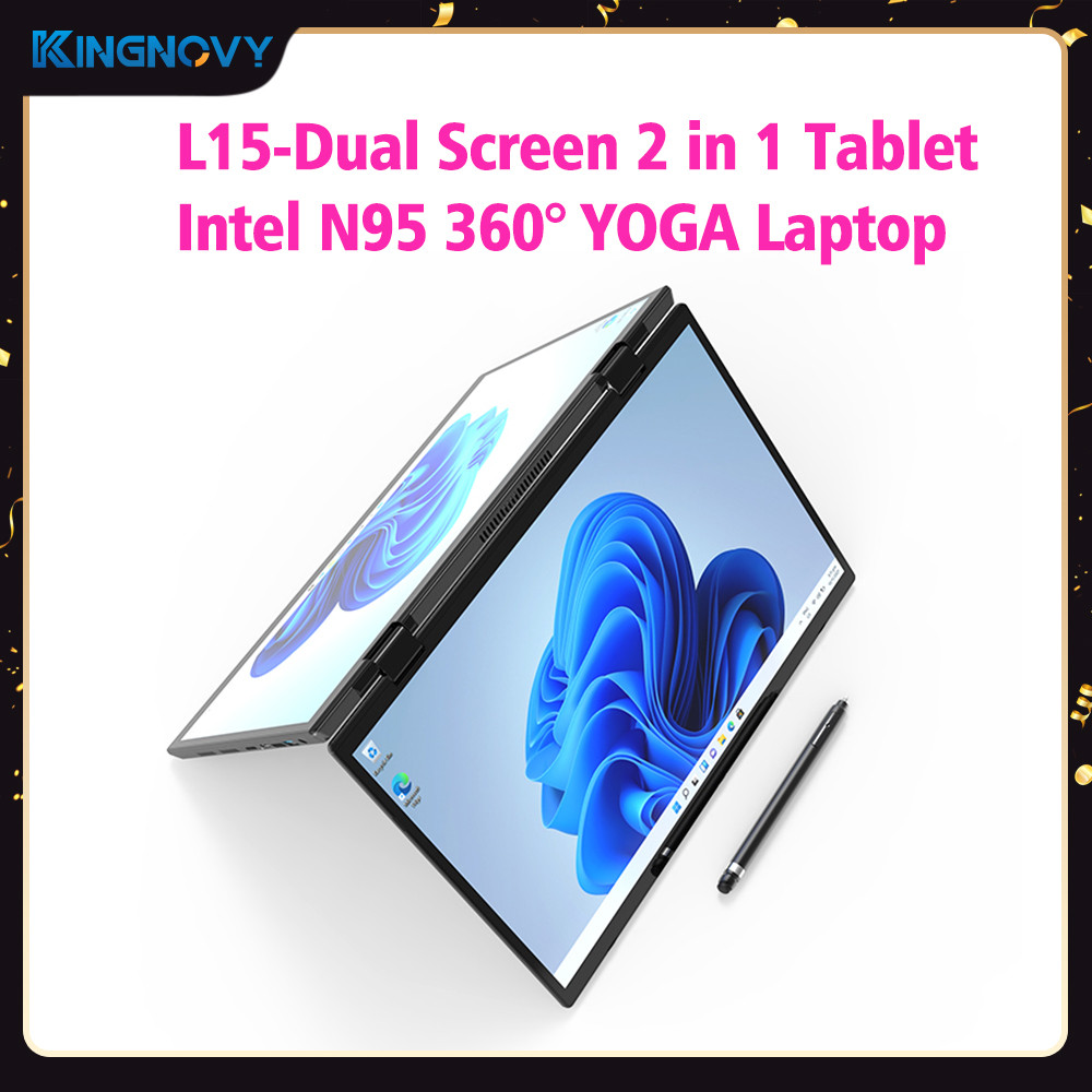 New L15 360° YOGA Laptop Intel N95 Dual 10.5 Inch IPS Touch Screen Windows 11 2 in 1 Tablet PC Noteb