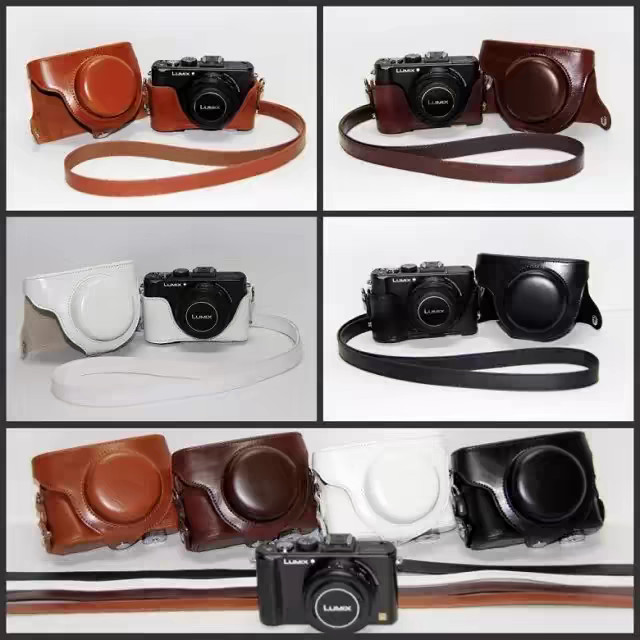 Camera PU Leather Case Bag + Shoulder Strap for Panas&nic for Lumix LX3 LX5 LX7 D6 Digital Camera