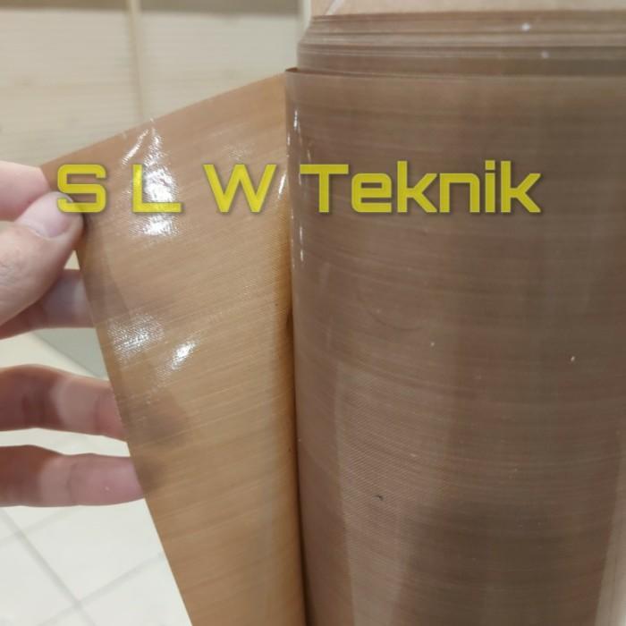 KAIN TEFLON 0,13MM TANPA LEM 100X110CM ( PTFE GLASS FABRIC CLOTH ) PROMO TERMURAH