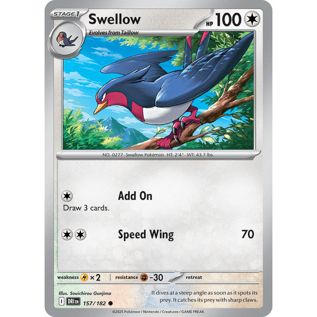 EN Swellow 157/182 DRI - Destined Rivals | Kartu Pokemon TCG