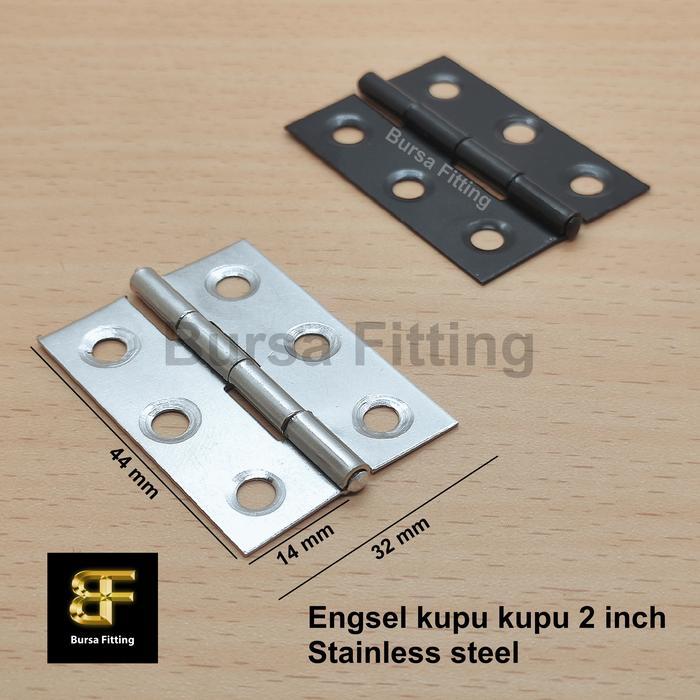 Engsel Kupu Kupu 2 Inch Stainless Steel / Plat Engsel Kayu / Engsel Peti Kayu Dan Lemari