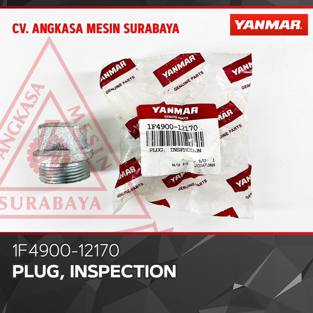 Spare Part Yanmar Agri HW 100% Original Yanmar| 1F4900-12170 |PLUG, INSPECTION