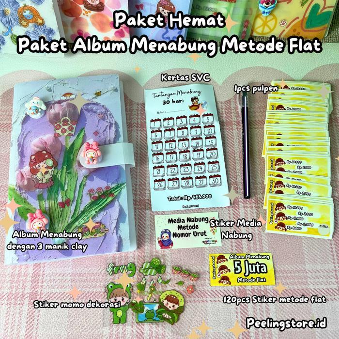 PAKET ALBUM MENABUNG METODE FLAT 120 SLOT DENGAN GOALS 4 JUTA, 5 JUTA DAN 6 JUTA