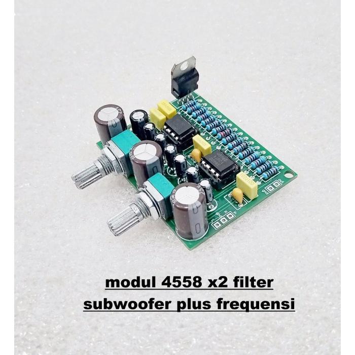 TERMURAH Modul Filter Subwoofer JRC4558 2x Plus Frequensi