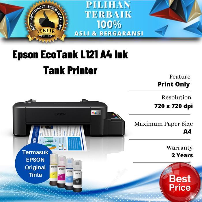 Epson Printer L121 Print Only - Garansi Resmi Epson Terbaru 