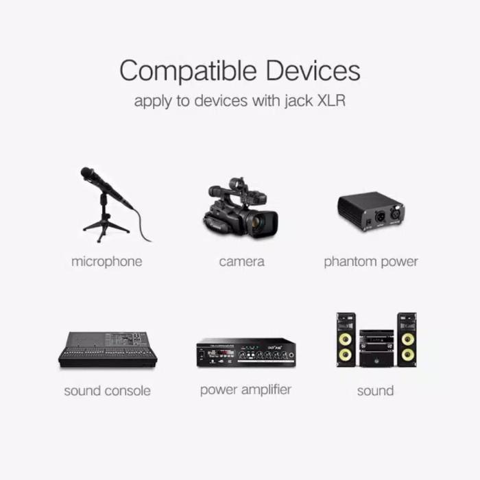 Terbaru Ugreen Kabel Xlr Extension Microphone - Ugreen Xlr To Mic Amplifier