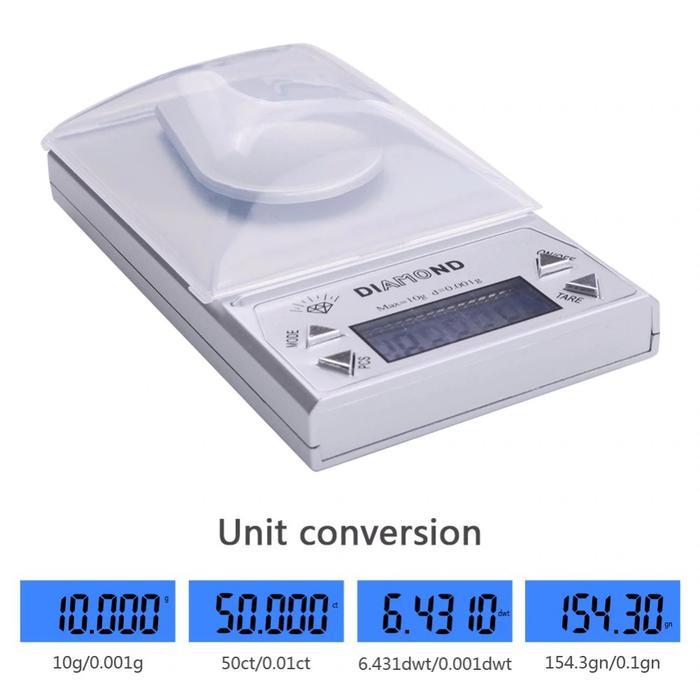 Timbangan Akurasi 0.001g Digital 0.001 Gram Emas Gr Berlian 0.001Gr G