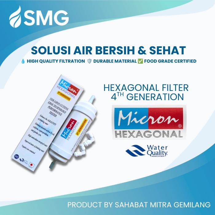 PROMO MICRON HEXAGONAL 4TH GENERATION WATER FILTER AIR MINUM ALKALI ANTI-OXIDANT JAPAN CUTTING