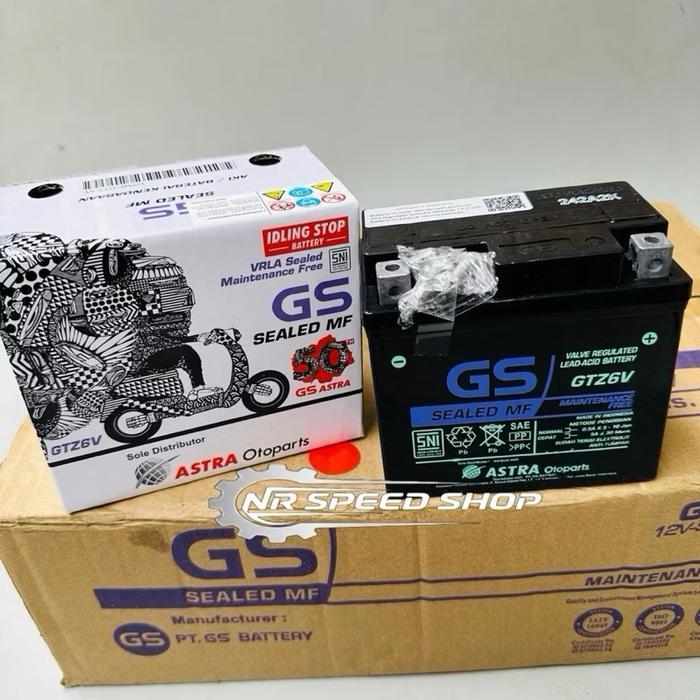 Aki Motor Gs Gtz6V Accu Kering Kawasaki Klx 150 Klx D-Tracker Gtz6V