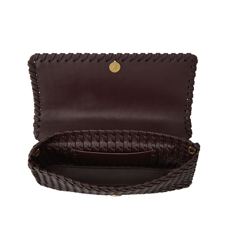 Knitted bag, shoulder bag, flap bag, simple yet versatile luxury and artistic bag, luxury and