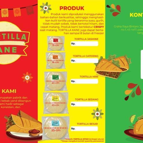 NEW (ISI 20 LEMBAR) Tortilla kane 25 cm / tortilla 25 cm / tortilla besar 25 cm Snack Crispy Food