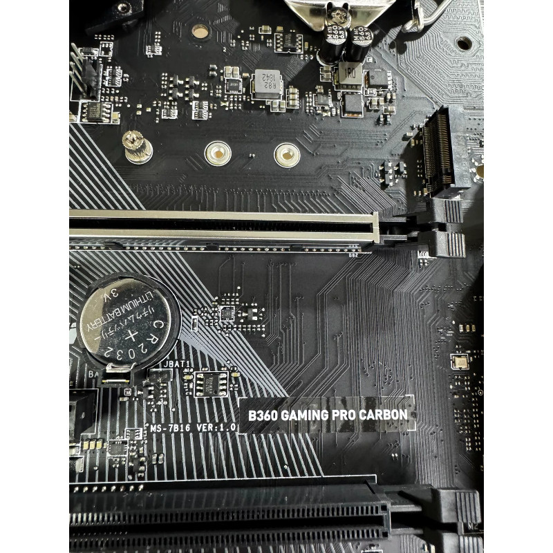 Used ATX Motherboard for MSI B360 GAMING PRO CARBON LGA1151 B360 DDR4 Dual M.2 RGB Nice Condition