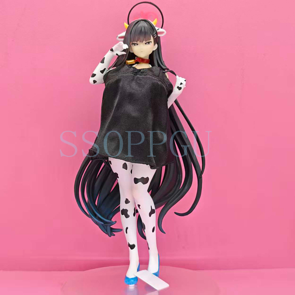 Blue Archive Figure Tsukatsuki Rio Cow Print Anime Sexy Girl PVC Action Figure Toy Game Statue