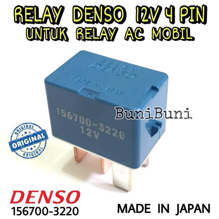 NEW Relay DENSO BIRU Komplit Socket Relay Untuk AC Mobil 12V Universal / RELAY DENSO KAKI 4