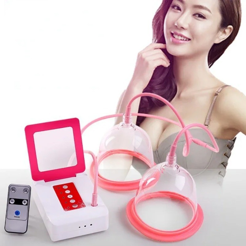 Electric Pump Cup Massager Vacuum Therapy Massage Breast Enlargement Cupping Machine Body Shaping
