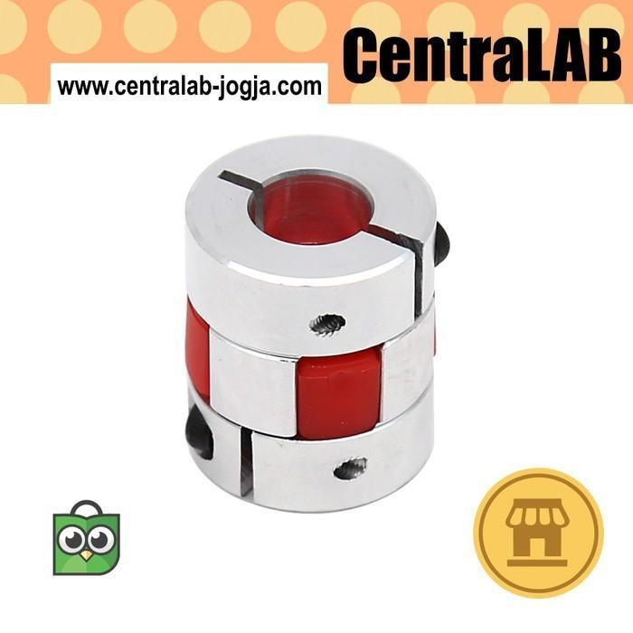 FLEXIBLE COUPLING (body25x30mm) rubber bore 5mm - 8mm to 5 x 8 mm