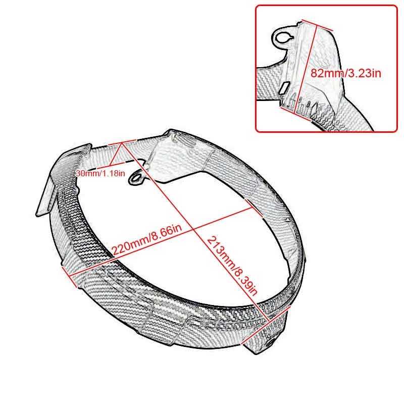 FIT FOR HONDA CB650R CB 650R CB650 R 2019-2023 MOTORCYCLE ACCESSORIES HEADLIGHT COVER HEADLAMP RING