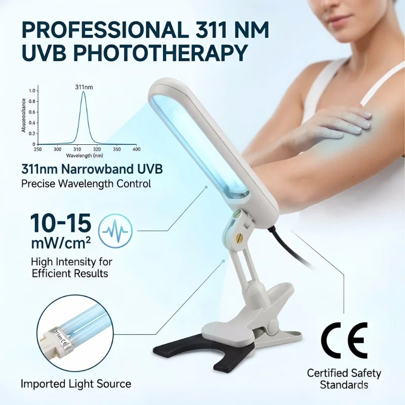 Fatory Prie 311nm LED UVB Eximer Phototherapy Lamp for Psoriasis & Vitiligo Treatment Skin Disease