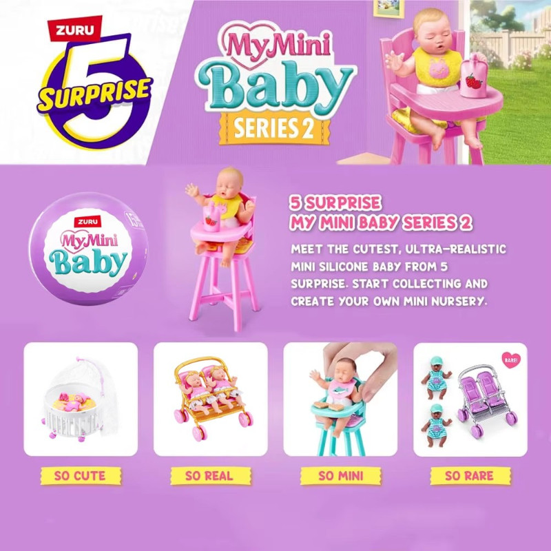 2026 NEW ZURU Mysterious Box Baby Ball Second Generation Mini Brands Blind Box HBaby Ball Miniature